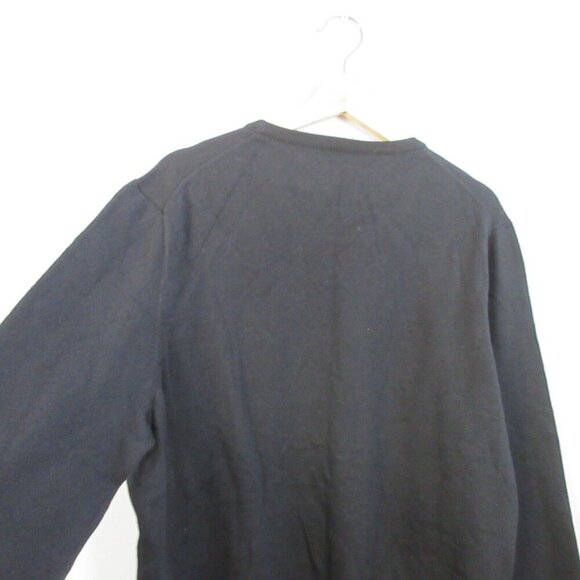 J Crew Sweater Men XL Tall Black Crewneck Long Sleeve Pullover Cotton Blend 316 - Picture 8 of 11